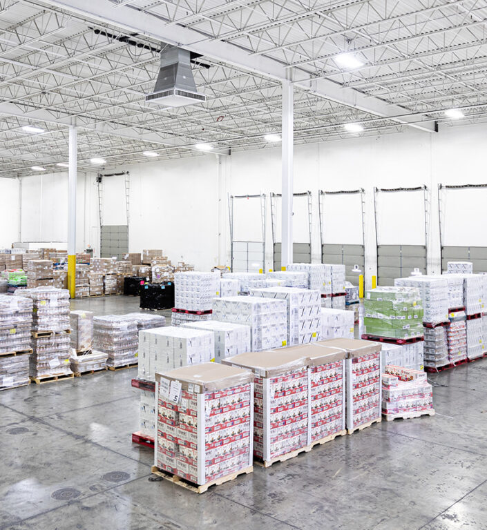 A inside look of one of Roadtex's fda-certified warehouses.